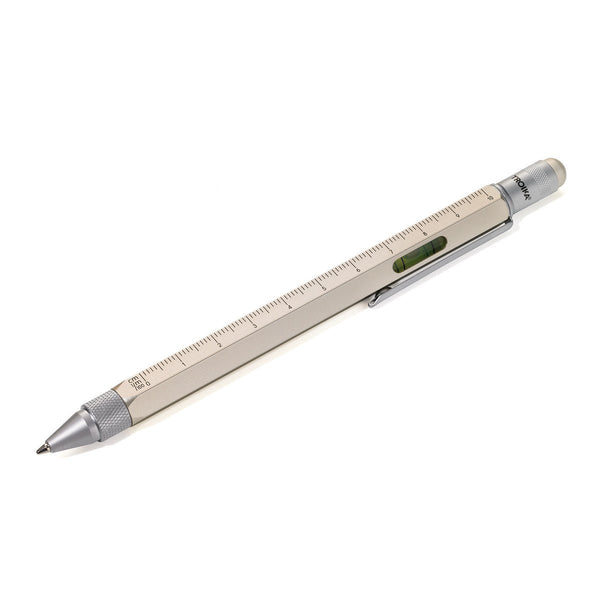 thumbnail image 2 of Troika Multitasking Ballpoint Pen (Small), Centimeter/Inch Ruler, Slotted/Phillips Screwdriver, Stylus (Yellow), Black Lead, Includes 2 Refills, Aluminium/ Brass/Steel, Matte, Yellow 2 of 14