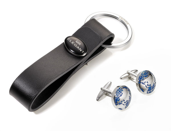Troika Cufflink World Map Set Key Chain - Troikaus.com