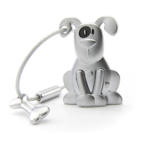 Troika Pete the Dog Charm Keychain with Nail Friendly Loop