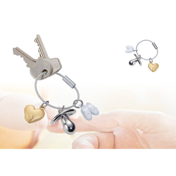 Troika Welcome Baby Charm Keyring with Three Charms