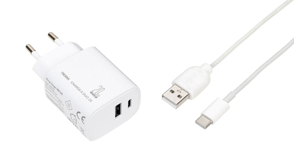 Troika CHARGE-X DUO 20 European Travel Charger