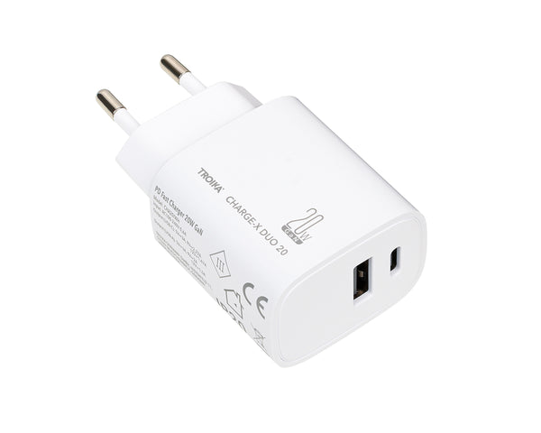 Troika CHARGE-X DUO 20 European Travel Charger