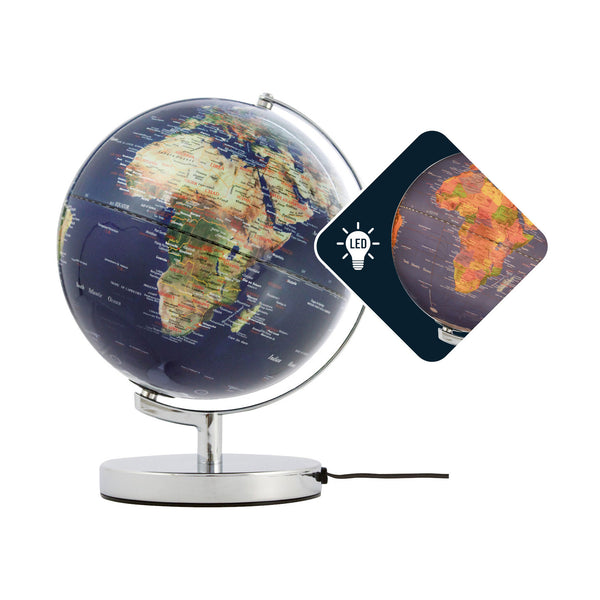 Troika TERRA LIGHT 10-Inch Illuminated Table Globe