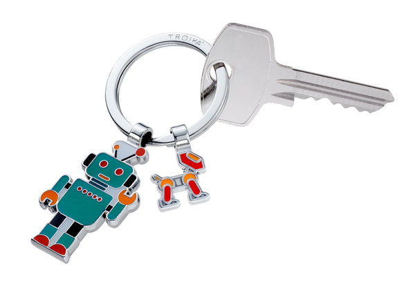 Troika ROBBY Retro Robot  Charm Keychain