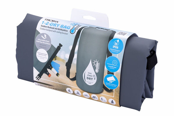 Troika 1-2-Dry Waterproof 10 Liter Dry Cooler Bag for Water Sports