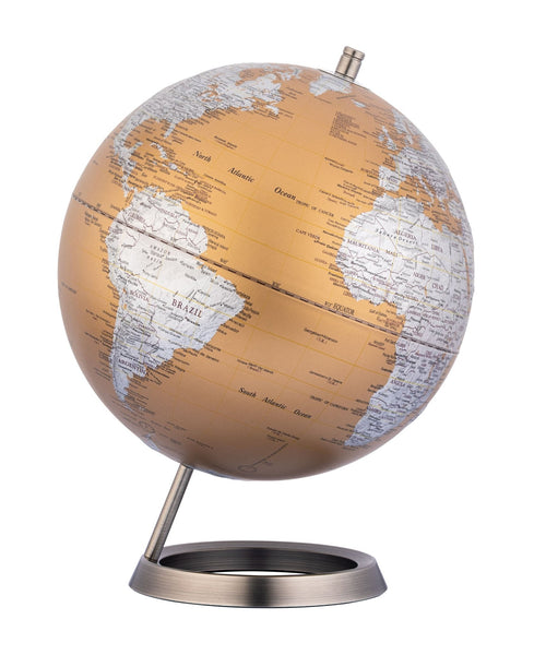 Troika 23.5 Grad 10 Inch Globe on Machined Metal Stand