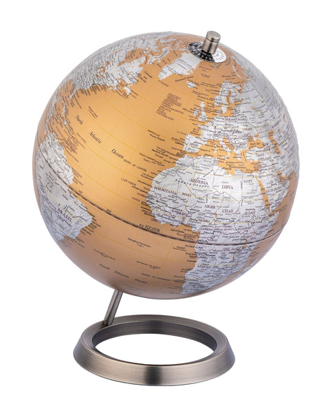 Troika 23.5 Grad 10 Inch Globe on Machined Metal Stand