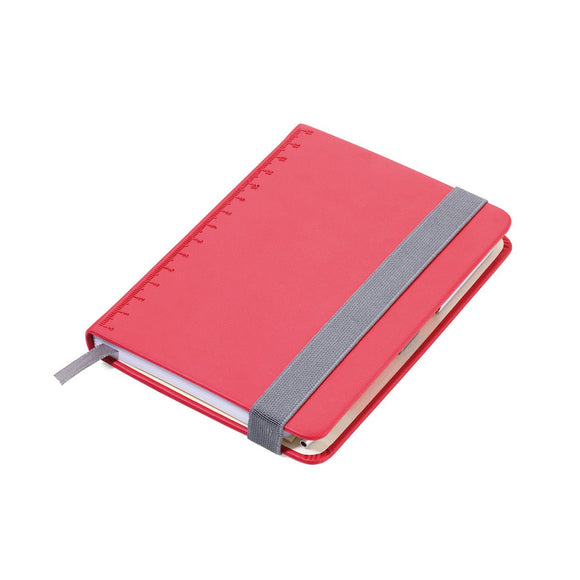 Troika NPP28 Slimpad A6 Hard Cover Dot Grid Notebook with Slim Construction Pen Red