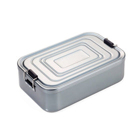 Troika Aluminum Lunch Box with Classic Clip Lock Design Extra Large