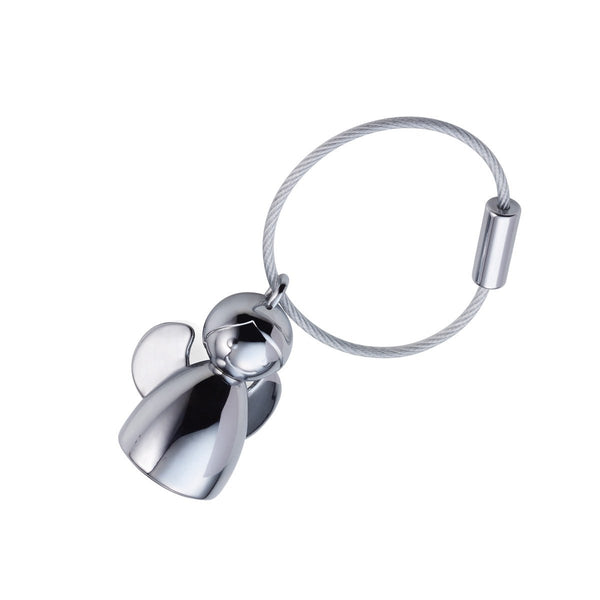 Troika Angelina Angel Keyring Cast Metal Shiny Chrome Item KR17-32/CH