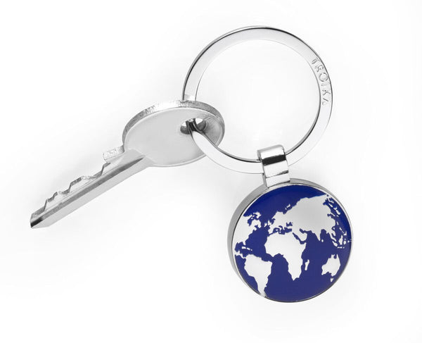 Troika Around the World Globe Charm Keychain