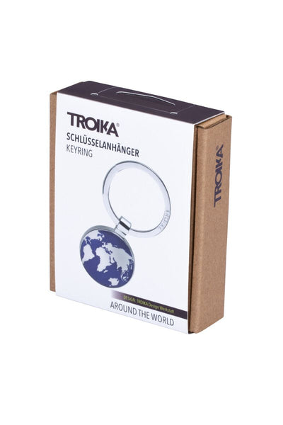 Troika Around the World Globe Charm Keychain