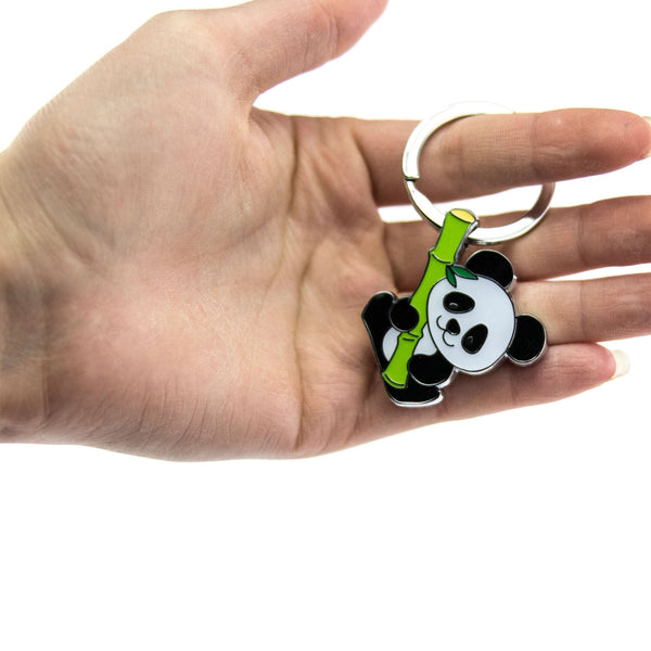 Troika Bamboo Panda Charm Keychain