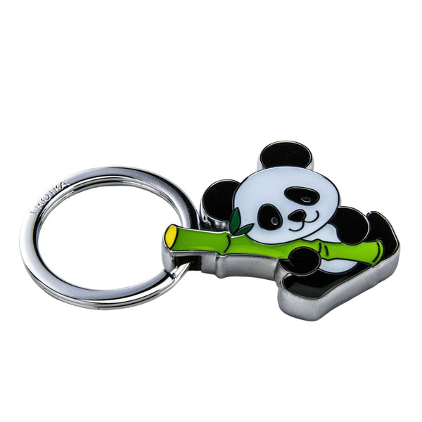Troika Bamboo Panda Charm Keychain
