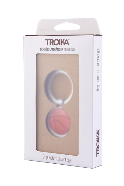 Troika BASKETBALL Keychain – Round Metal Cast Design