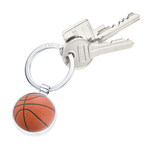 Troika BASKETBALL Keychain – Round Metal Cast Design