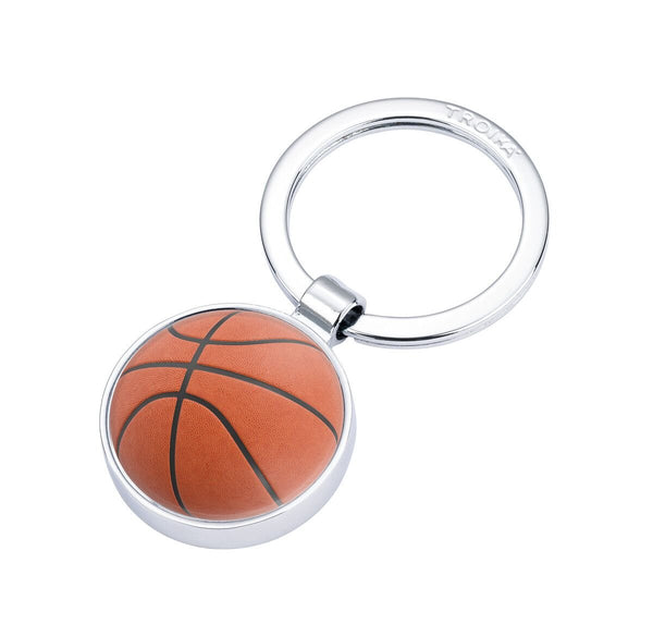 Troika BASKETBALL Keychain – Round Metal Cast Design