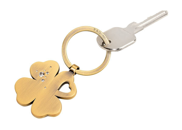 Troika Best Friend Clover Keychain with Swarovski Elements Crystals