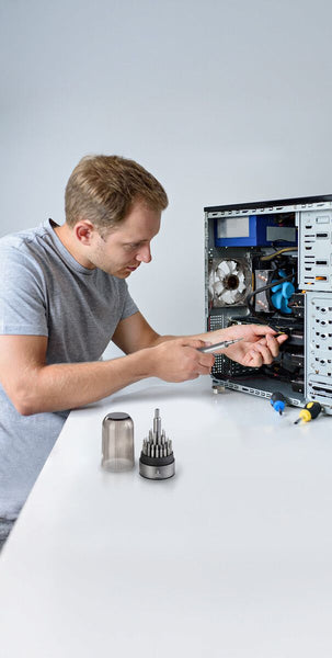 Troika BIT PEN TOWER 31 – Precision Bit Set with Aluminum Stand