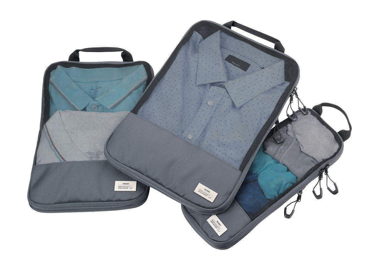 Troika BLUE CYCLE Business Compression Packing Cubes Set of 3 ...