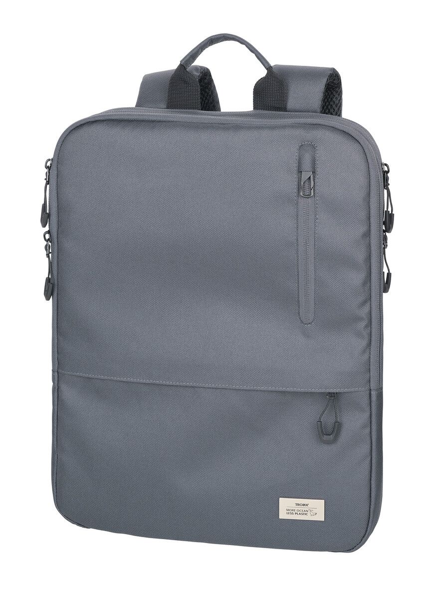 Troika Blue Cycle Expandable Laptop Backpack | Sustainable Travel Troika Blue Cycle Expandable Laptop Backpack | Sustainable Travel