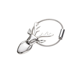 Troika Deer Head with Antlers Platzhirsch Charm Keychain