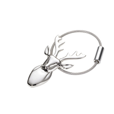 Troika Deer Head with Antlers Platzhirsch Charm Keychain