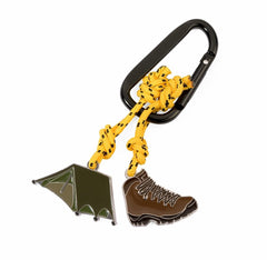 Troika Backpack Charms Carabiner Keychain KR23-06/BK | Troikaus.com