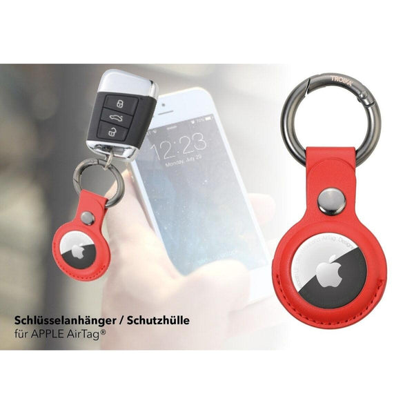 Troika Carabiner Ring with AirTag Cover in Black, Yellow, Blue and Red