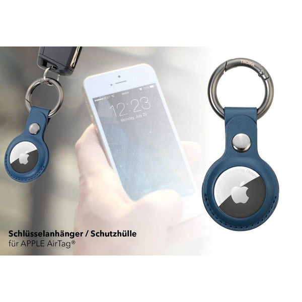 Troika Carabiner Ring with AirTag Cover in Black, Yellow, Blue and Red