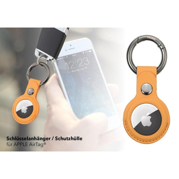 Troika Carabiner Ring with AirTag Cover in Black, Yellow, Blue and Red