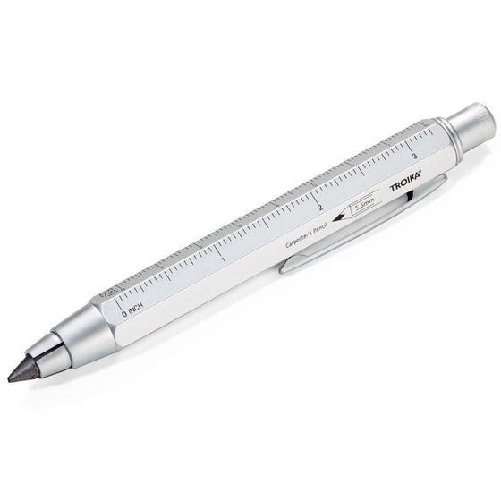 Troika Stylo à bille multitâche (petit), règle centimètre/pouce, tournevis à tête plate/cruciforme, stylet (jaune), mine noire, avec 2 mines de rechange, aluminium/laiton/acier, jaune mat Troika Stylo à bille multitâche (petit), règle centimètre/pouce, tournevis à tête plate/cruciforme, stylet (jaune), mine noire, avec 2 mines de rechange, aluminium/laiton/acier, jaune mat