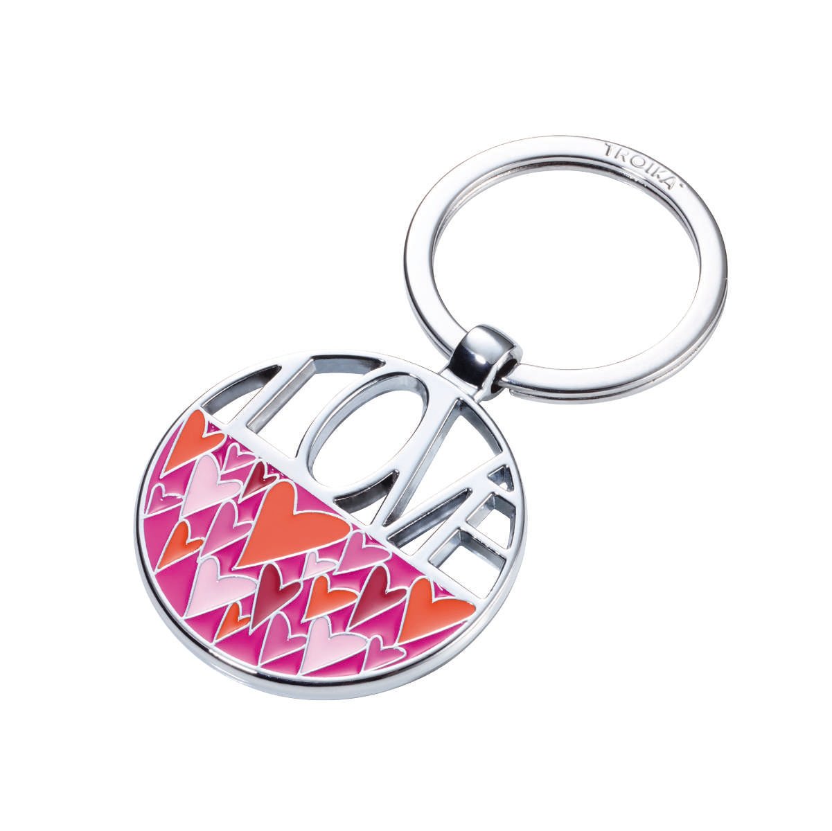 Troika Circle of Love Pendant Enamel Key Ring