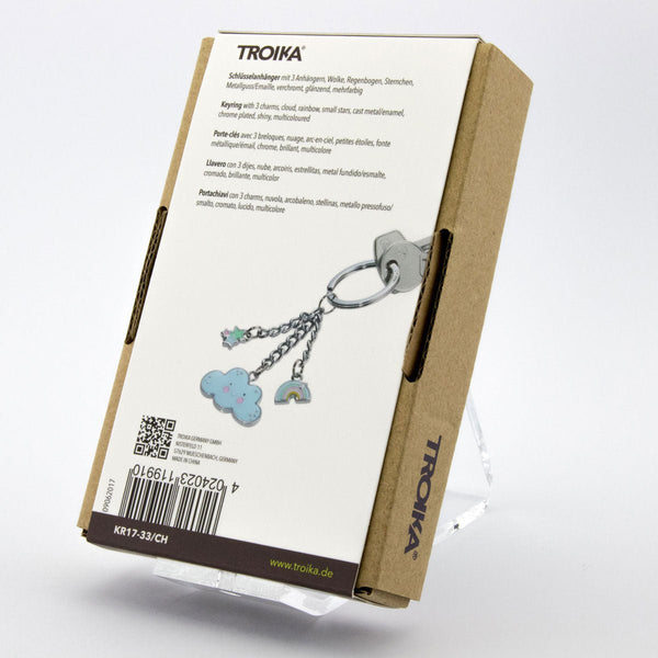 Troika Claudia Charm Key-ring, Item KR17-33/CH back of the gift box