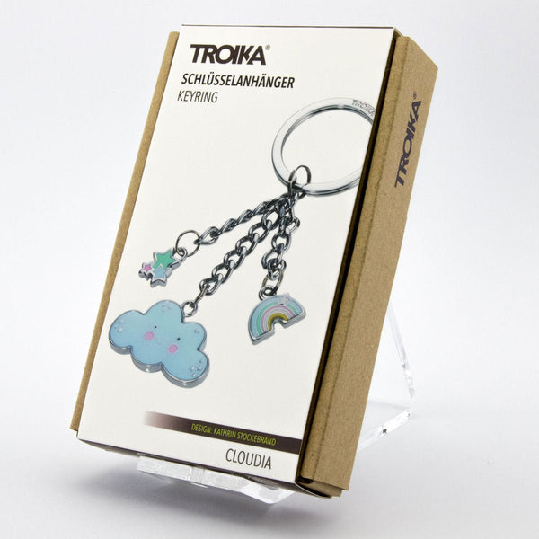 Troika Claudia Charm Key-ring, Item KR17-33/CH gift box shows