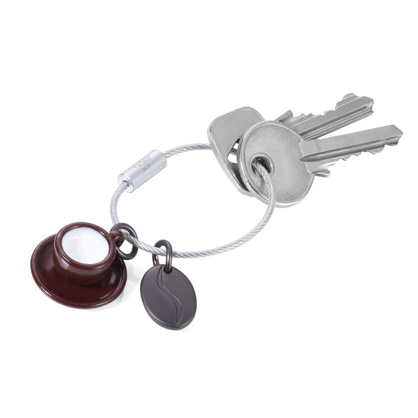 Troika Coffee 2 Go Key Ring with key attached, KR18-08/GM
