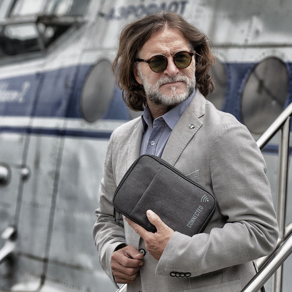 Troika Connected Soft Shell Tech Accessory Organizer Black