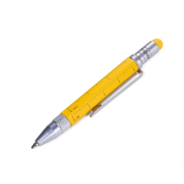 Troika Construction Lilipad and Liliput A7 Mini 3 x 4 Inch Notebook with Mini Pen Showing Yellow Mini Pen included with Yellow Notebook