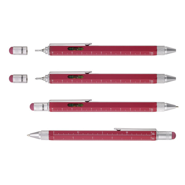 Troika Construction Ballpoint Pen Marsala Red - Image showing Tools and Fuctionality