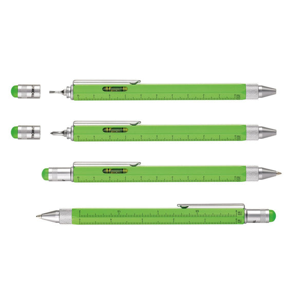 Troika Construction Ballpoint Pen Neon Green- Image showing Tools and Fuctionality