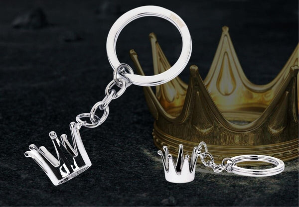 Troika Crown Charm Keychain Chrome