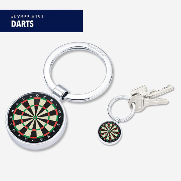 Troika DARTS Keychain – Round Metal Cast Design