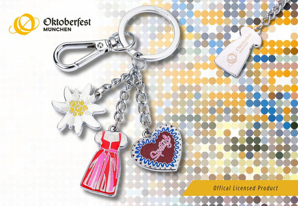 Troika DIRNDL OKTOBERFEST Charm Keychain with Carabiner
