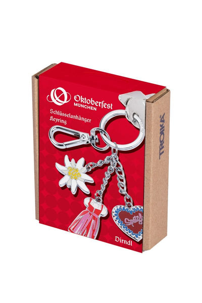 Troika DIRNDL OKTOBERFEST Charm Keychain with Carabiner