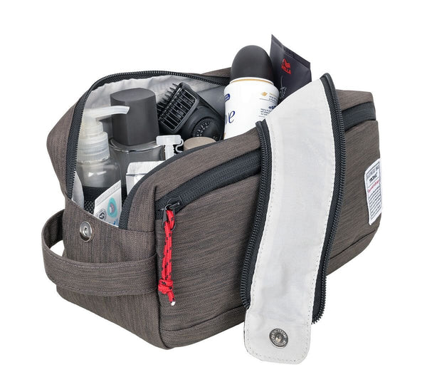 Troika Dopp Kit with Easy Access Double Zipper and Magnetic Closure