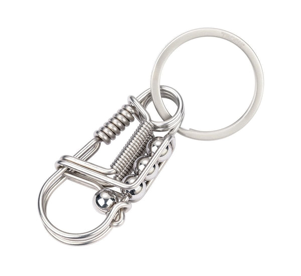 Troika DRAHTZIEHER Carabiner Keychain Crafted from Single Stainless Steel Wire