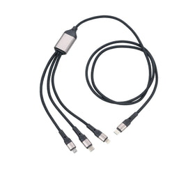Troika DREIZACK PRO 3 in 1 USB Charging Cable USB, USB C and Lightening Cable