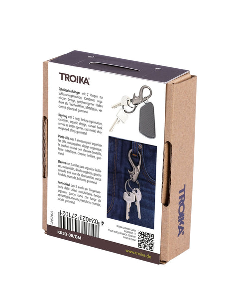 Troika DROP, Carabiner Double Ring Keychain Bottle Opener