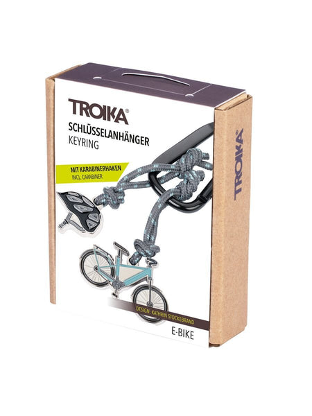 Troika E-Bike Charm Keychain with Carabiner Clip