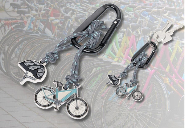 Troika E-Bike Charm Keychain with Carabiner Clip